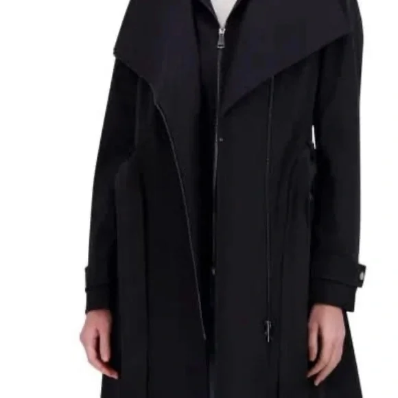 Halston Heritage Black Trench Coat - Picture 4 of 8